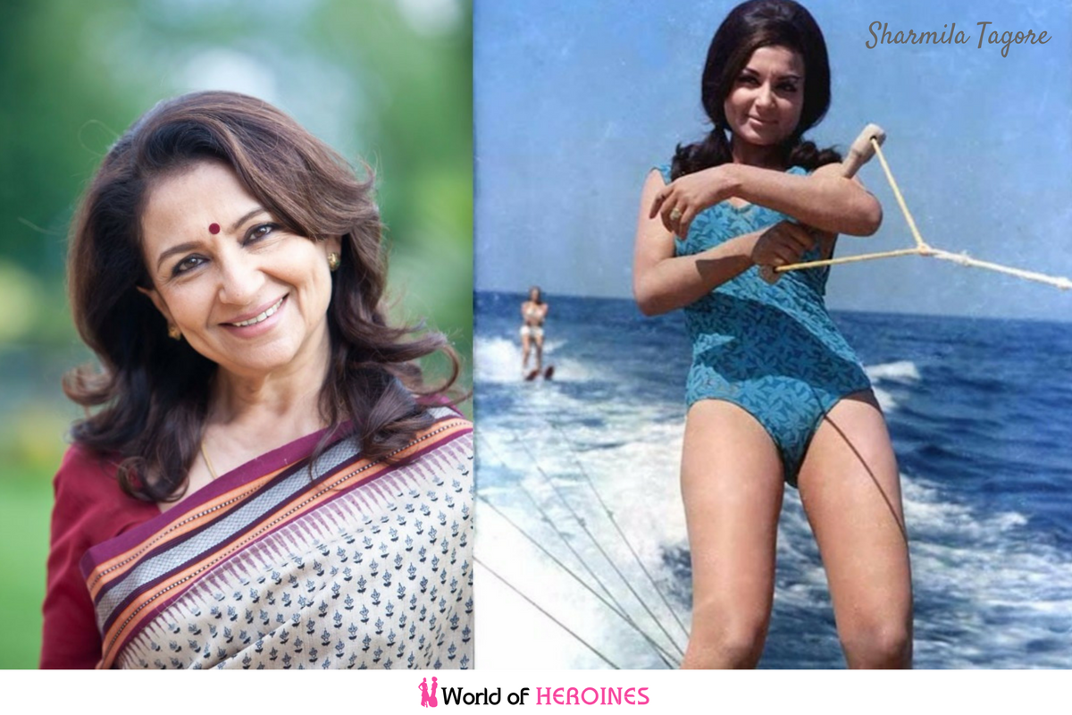 Sharmila Tagore now and before