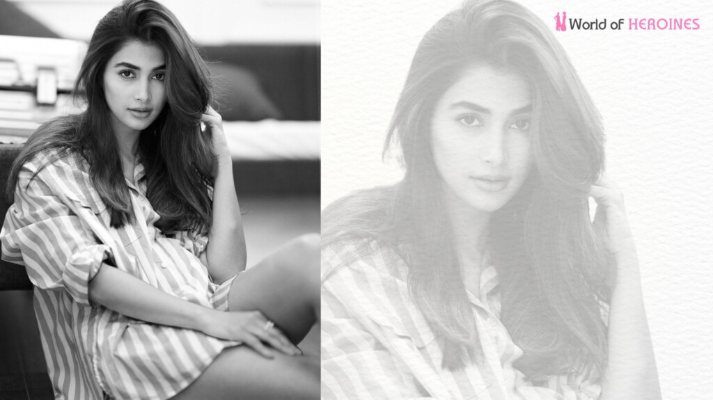 Pooja Hegde in lazy oversized stripped shirt